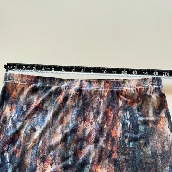 Karen Kane || Maxi Skirt Dark Watercolor Bohemian Cottagecore Medium - Picture 5 of 8